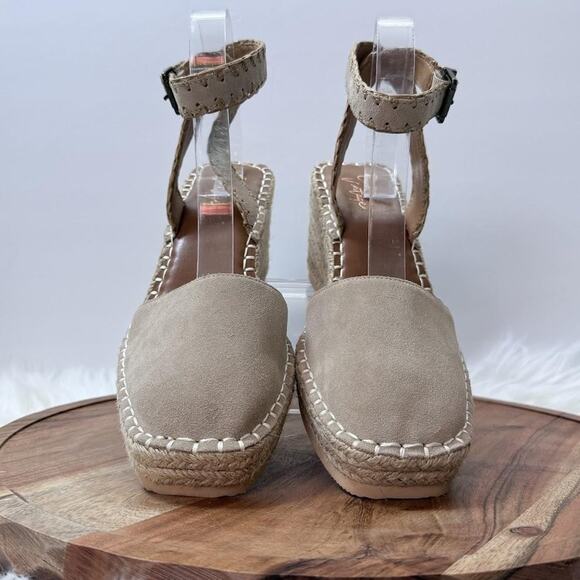 Crown Vintage Shoes Womens‎ Size 10M Espadrille Wedge Ankle Strap Sandal Summer - Picture 8 of 10